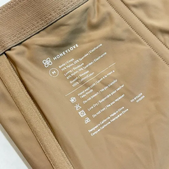 NEW Honeylove SuperPower Shorts Sand Nude/Beige High Waist Shapewear
