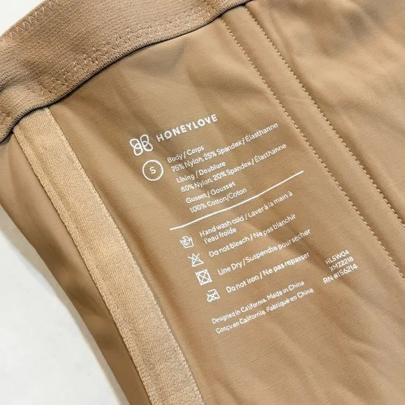 NEW Honeylove SuperPower Shorts Sand Nude/Beige High Waist Shapewear