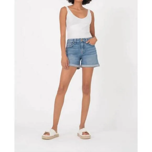 NEW LEVEL99 megan 5 pocket cuffed short in soothing
