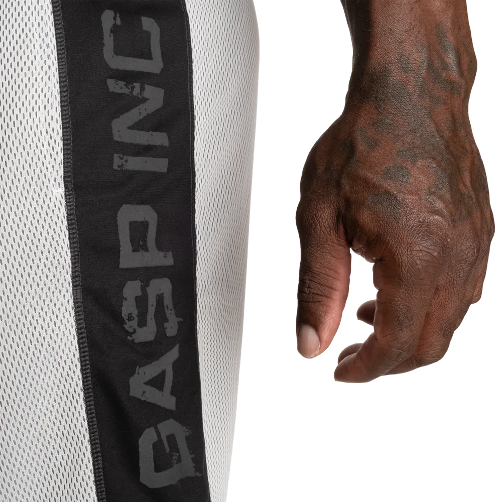 No1 mesh shorts, White/Black