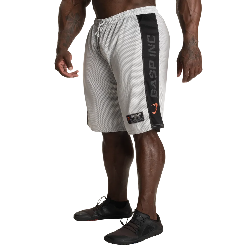 No1 mesh shorts, White/Black