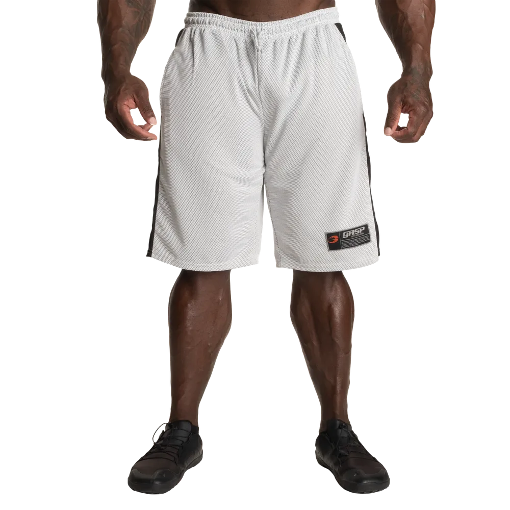 No1 mesh shorts, White/Black