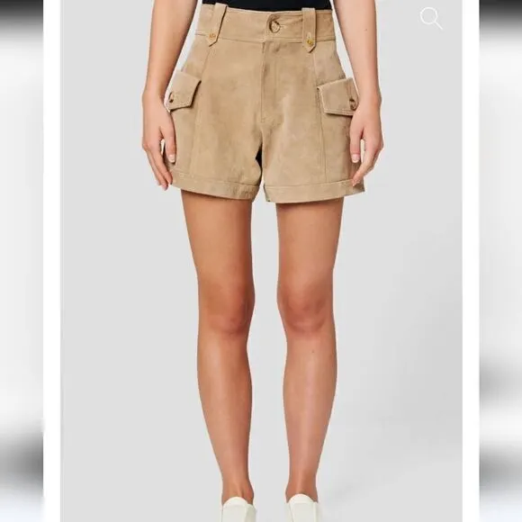 NWT Blank NYC Leather High Rise Shorts Size 32 Women's