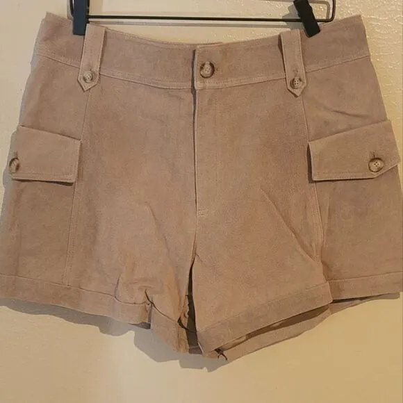 NWT Blank NYC Leather High Rise Shorts Size 32 Women's