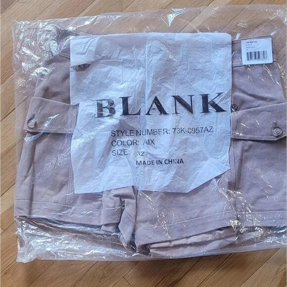 NWT Blank NYC Leather High Rise Shorts Size 32 Women's