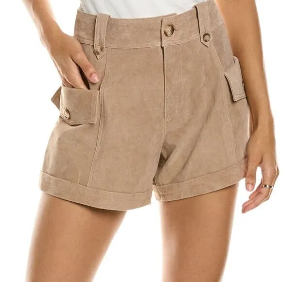 NWT Blank NYC Leather High Rise Shorts Size 32 Women's