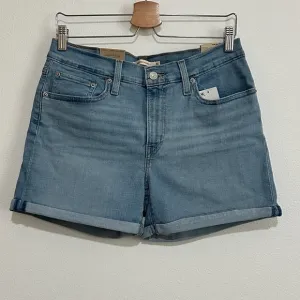 NWT Levi's Blue Denim / Jean Mid-Length Mid Rise Hypersoft Shorts Size 30