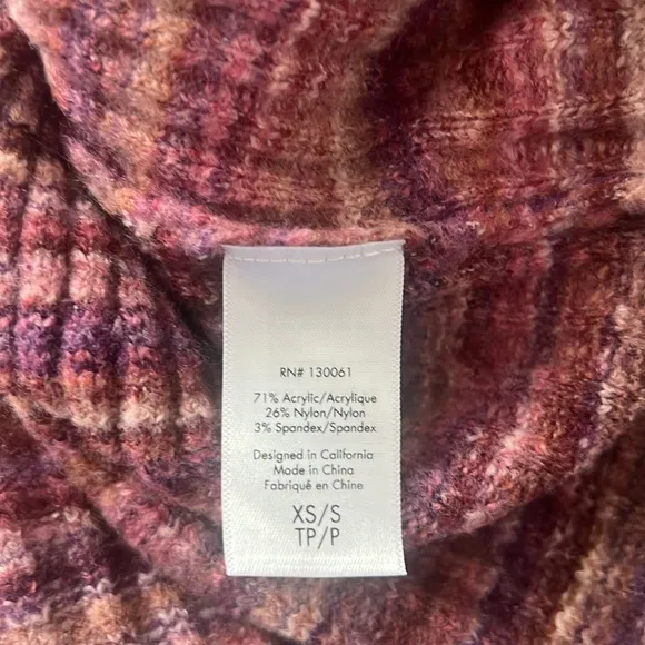 NWT L*Space Demi Cardigan Sweater Purple Space Dye Size XS/S Reg. $198