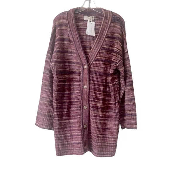 NWT L*Space Demi Cardigan Sweater Purple Space Dye Size XS/S Reg. $198