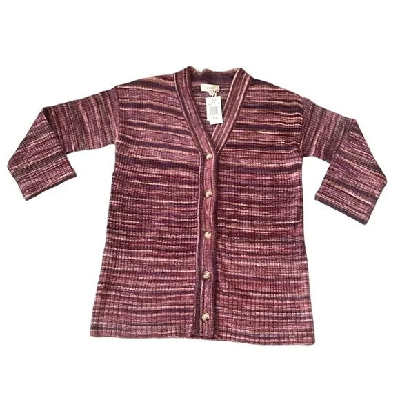 NWT L*Space Demi Cardigan Sweater Purple Space Dye Size XS/S Reg. $198