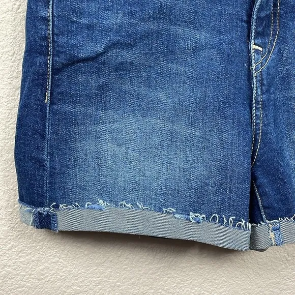 NWT True Religion Jennie Curvy Shorts Medium Dark Wash High Rise Sz 29