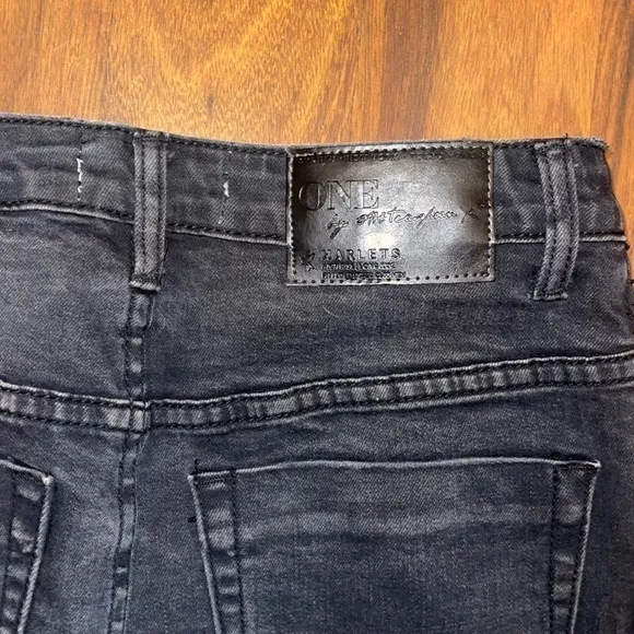 𝅺one TEASPOON Harlets High Waisted Short Size 26 Short Shorts Cuffed Black Wash