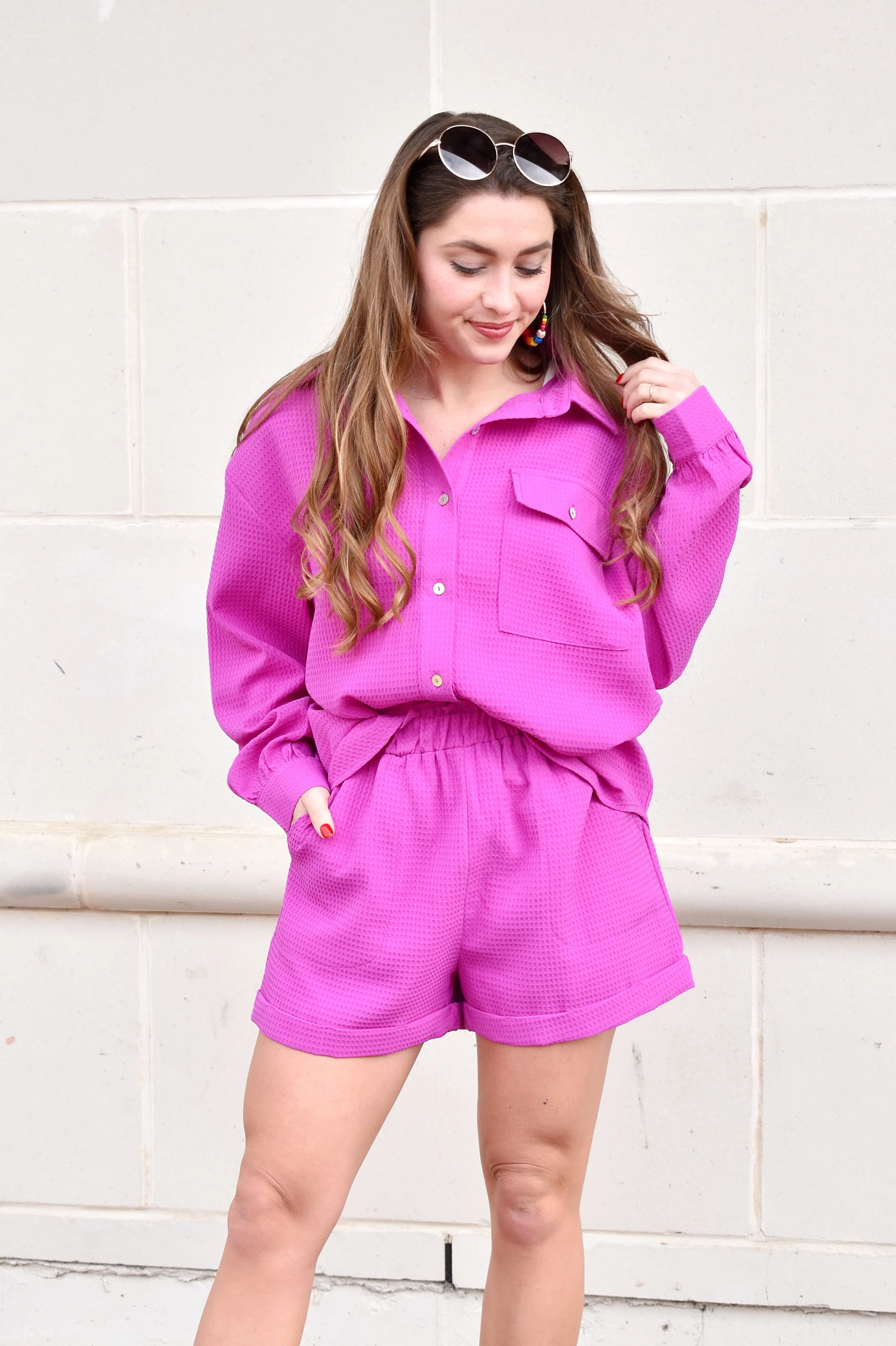 Orchid Elastic Waist Shorts