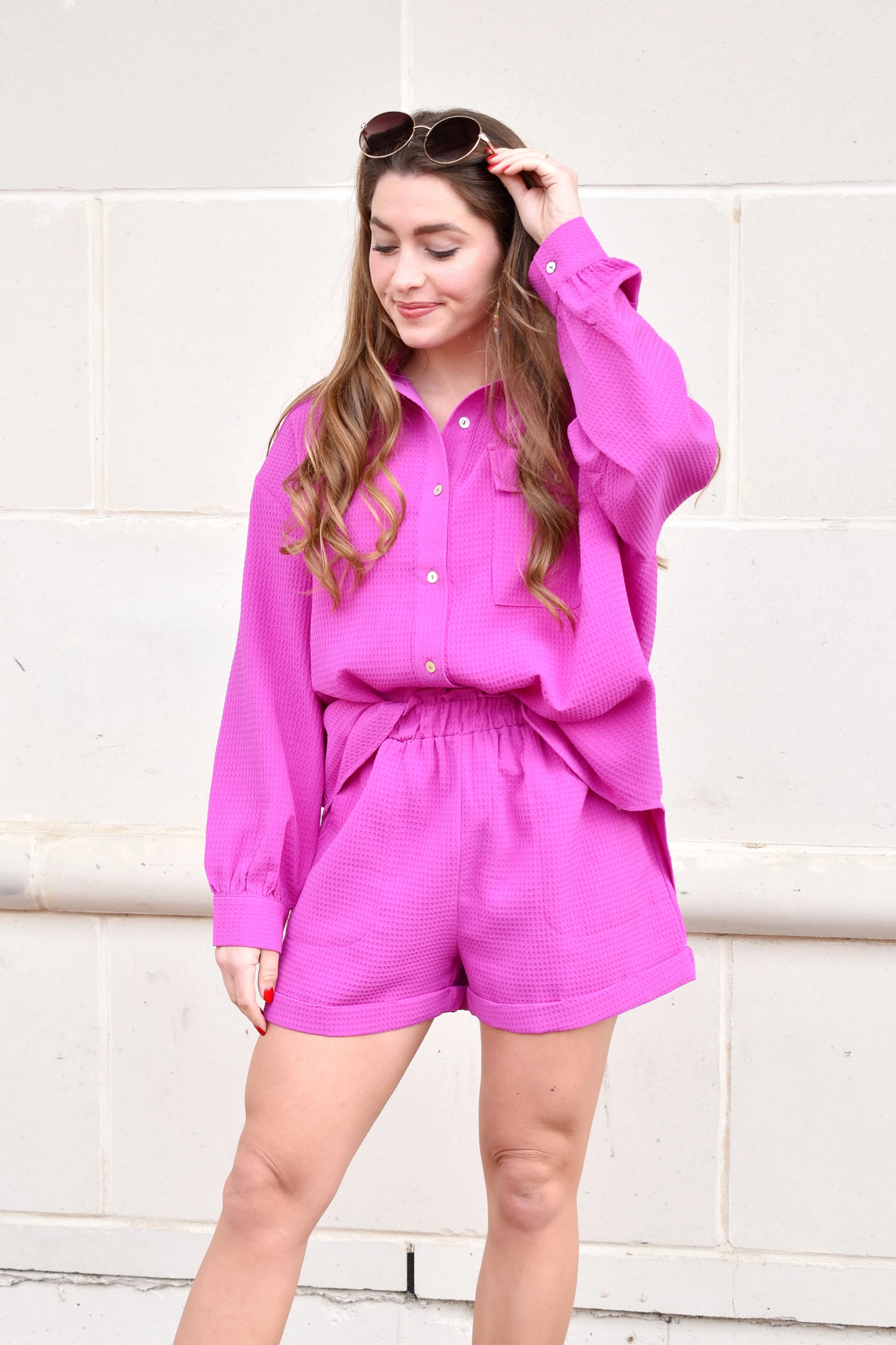 Orchid Elastic Waist Shorts