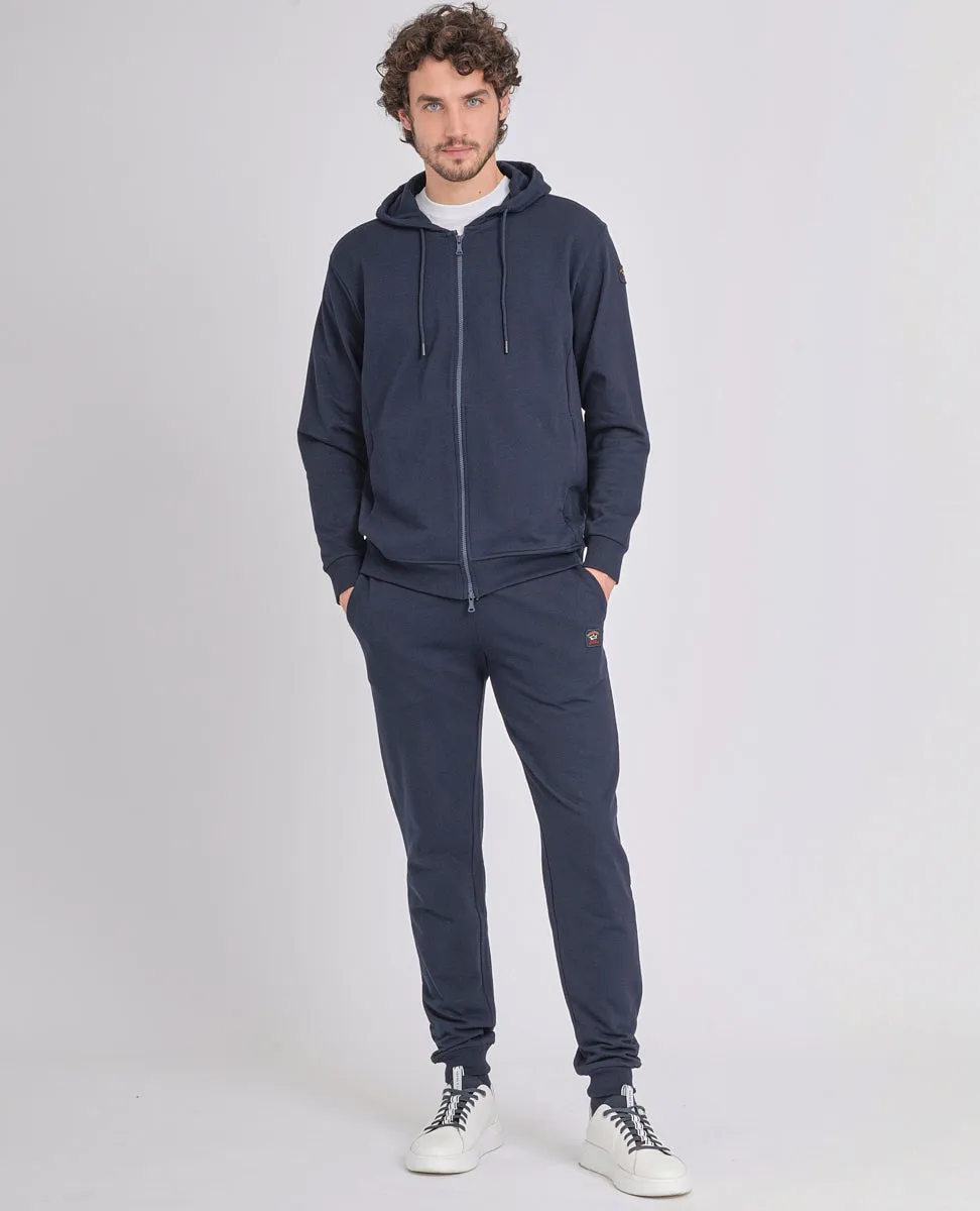 Organic Cotton Full Zip Sweatshirt with Iconic Badge