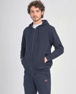 Organic Cotton Full Zip Sweatshirt with Iconic Badge