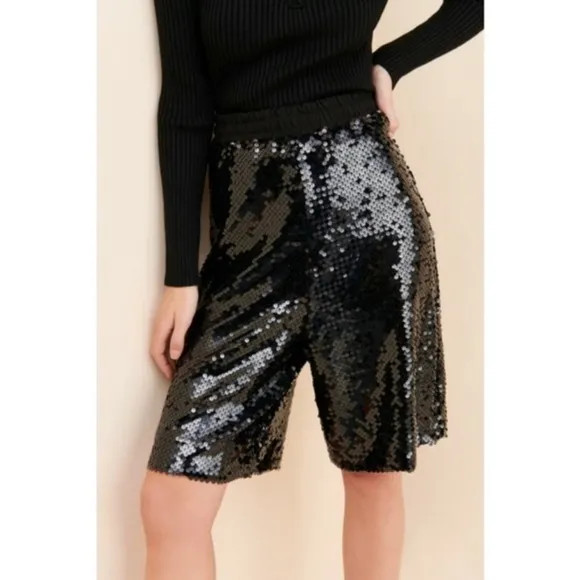 Ottod’Ame black sequin knee length shorts Ottodame size 2 xxs