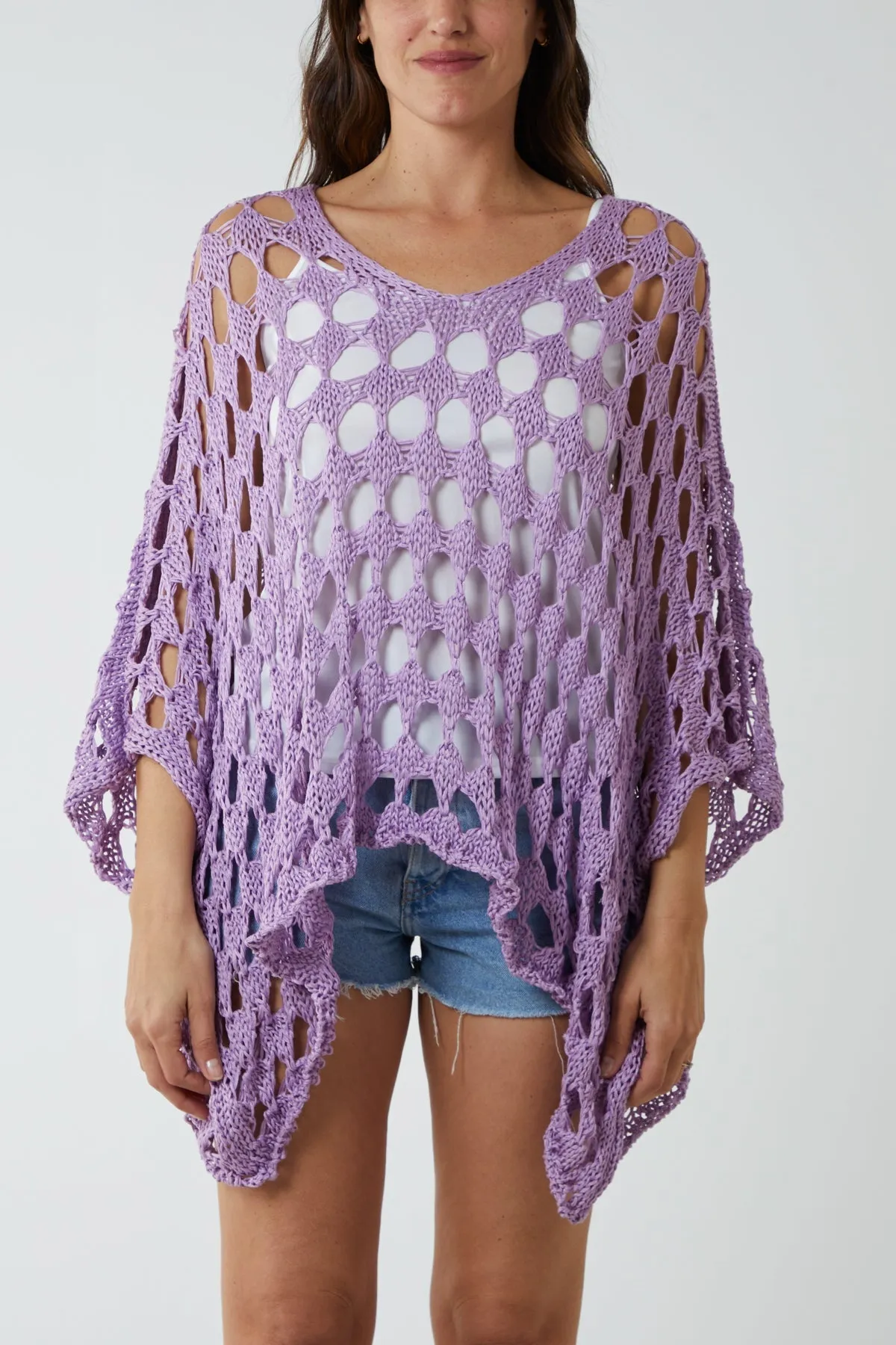 Oversized Diamond Crochet Blouse