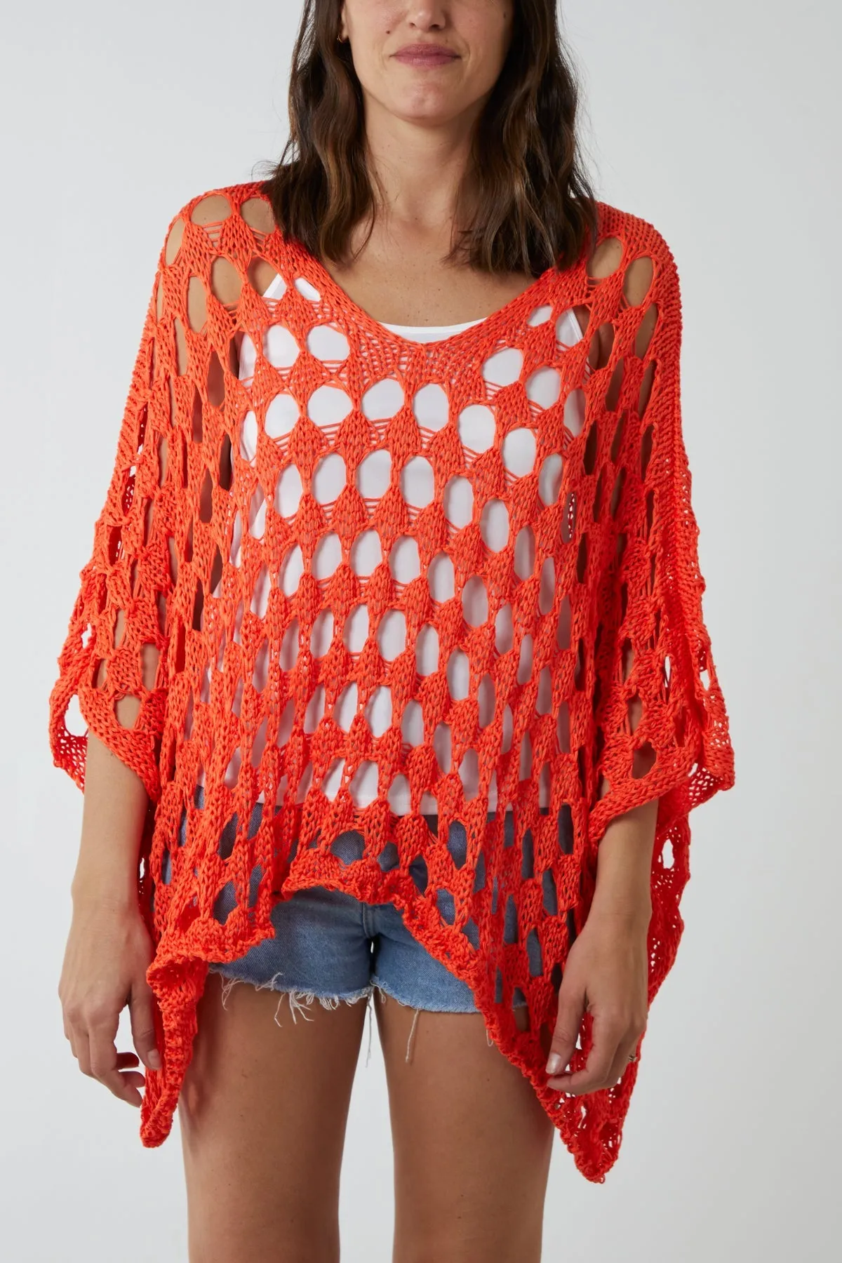 Oversized Diamond Crochet Blouse