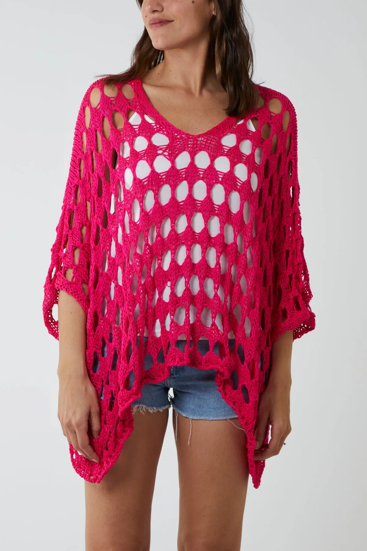 Oversized Diamond Crochet Blouse