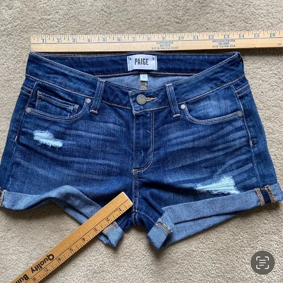 PAIGE Jimmy Jimmy Maribel Destructed Jean Shorts Cuffed Women’s 24