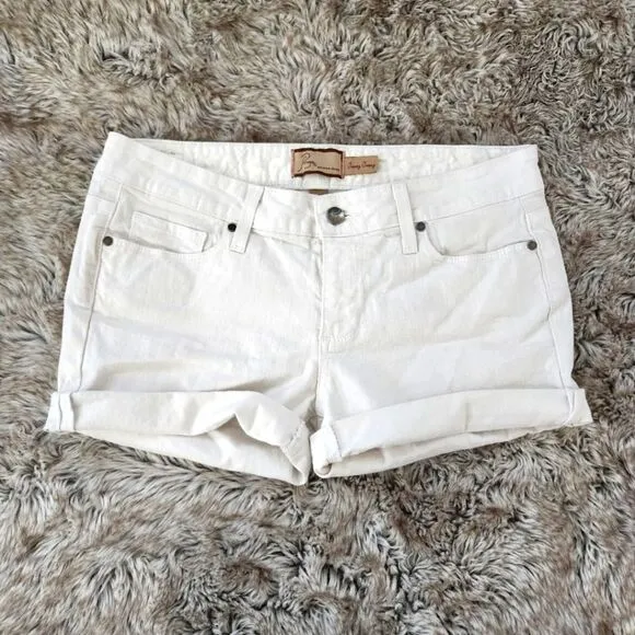 PAIGE Jimmy Jimmy White Denim Shorts in Crisp White Style 0018-0022 Size 27