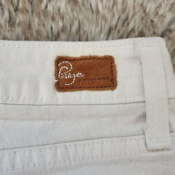 PAIGE Jimmy Jimmy White Denim Shorts in Crisp White Style 0018-0022 Size 27