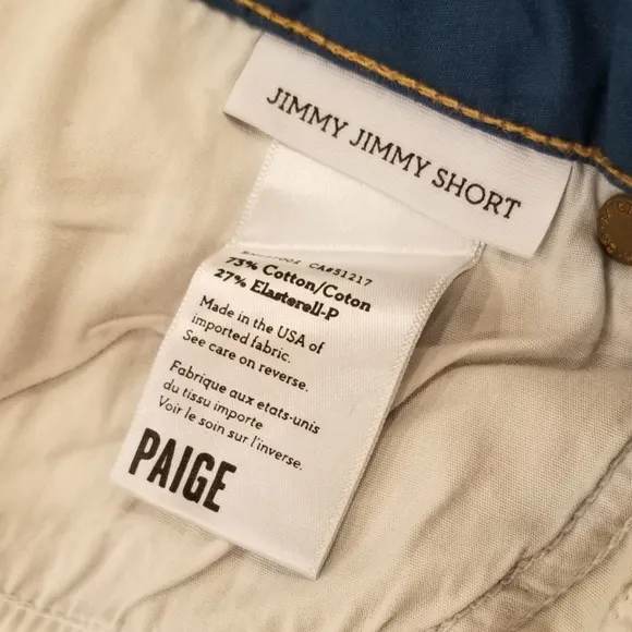 Paige NEW Denim Jean Jimmy Jimmy Summer Shorts Size 29 Dark Wash