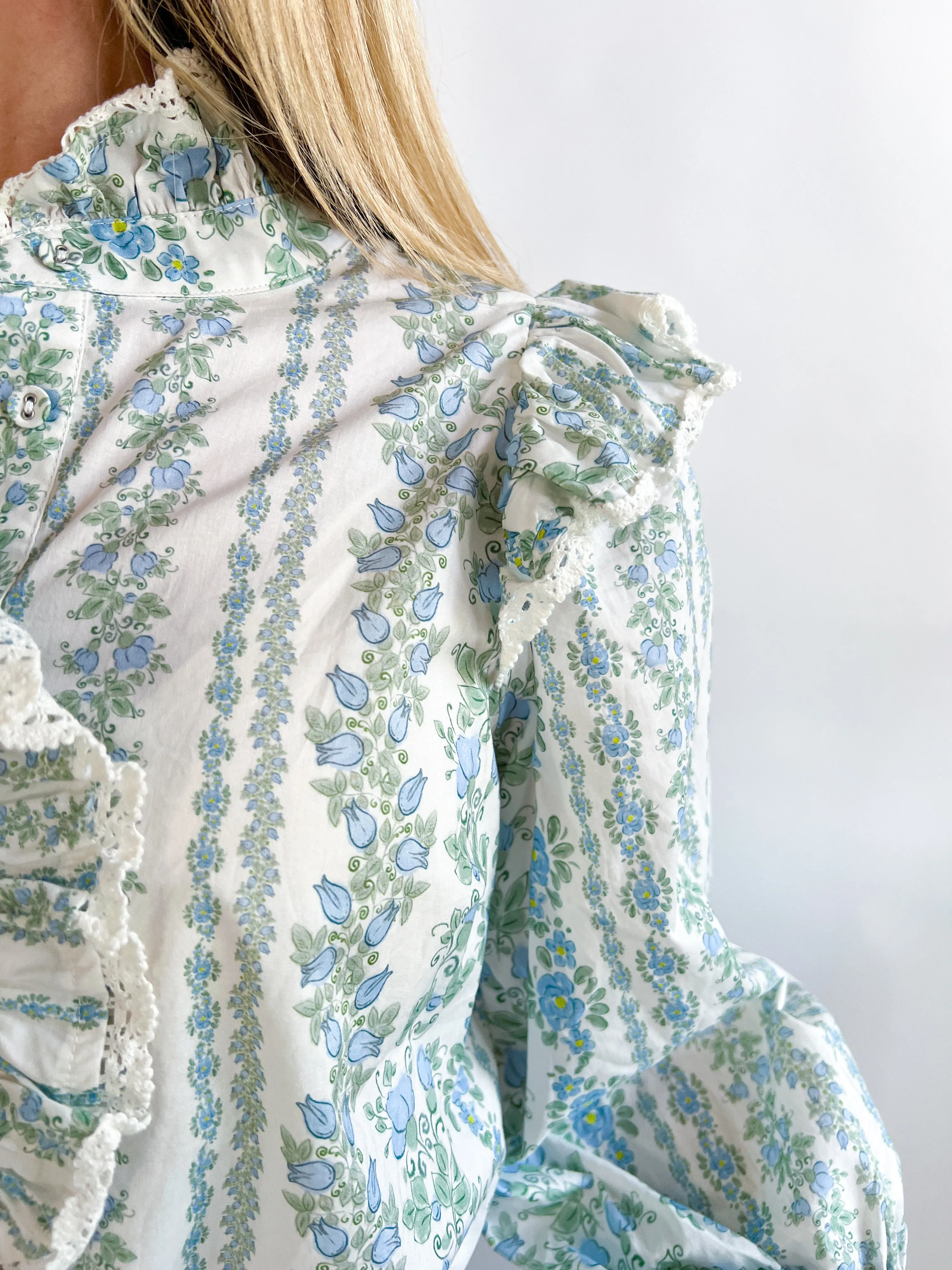 Paisley Ruffle Top