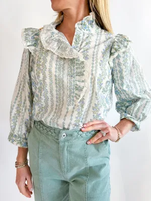 Paisley Ruffle Top