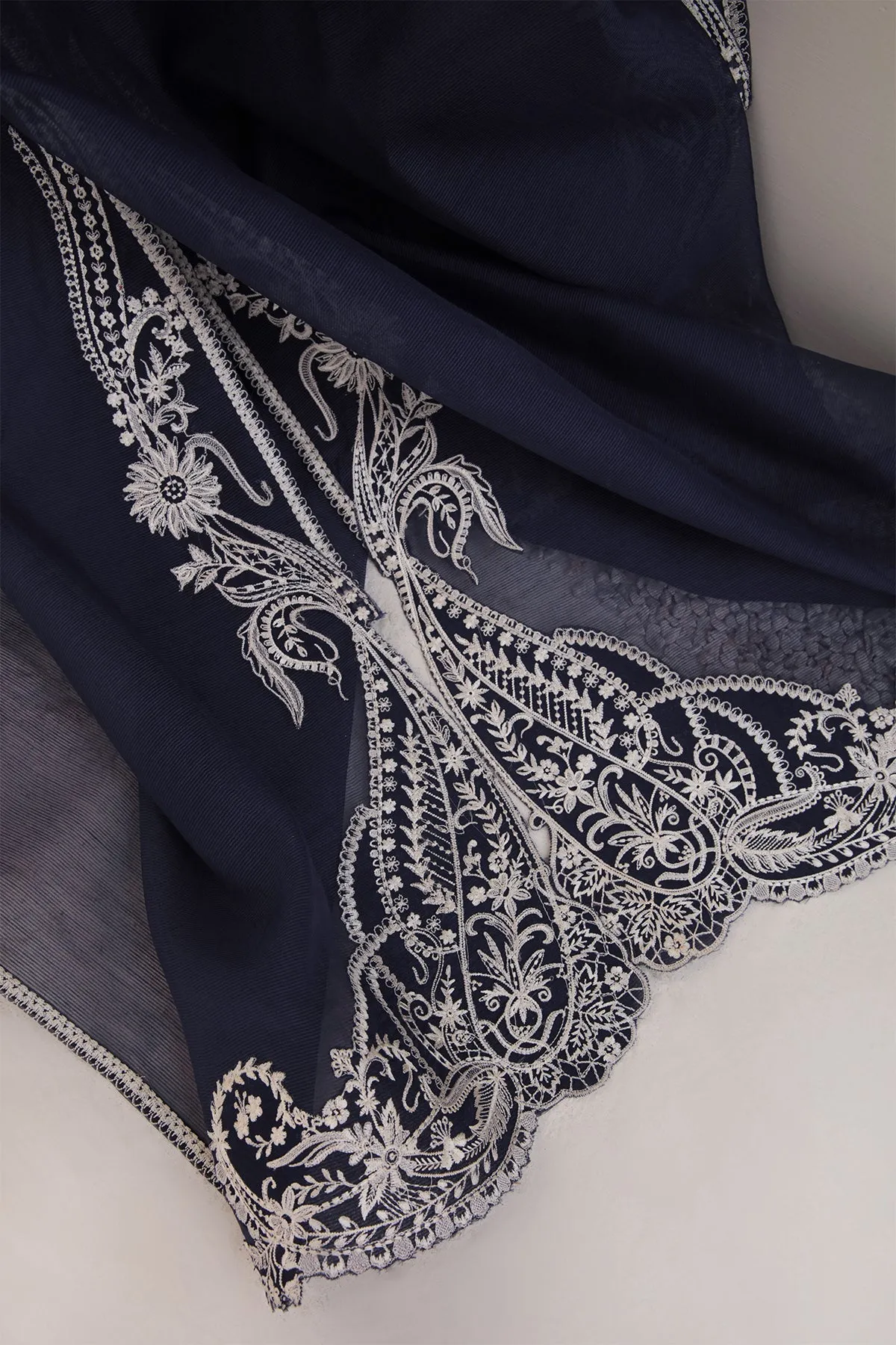 Pakistani Blue Long Kameez Capri Party Wear