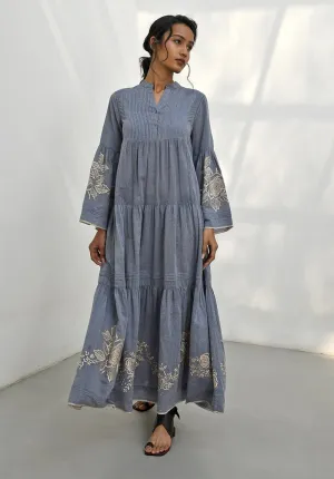 Papigo blue embroidered dress