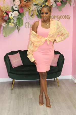 Pink Lemonade Plaid Top
