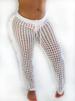 Playa Crochet Fringe Pants