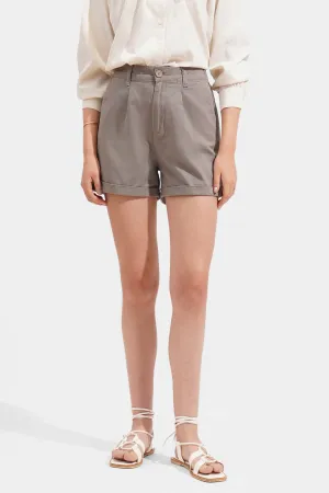 Pleated Cuffed Shorts