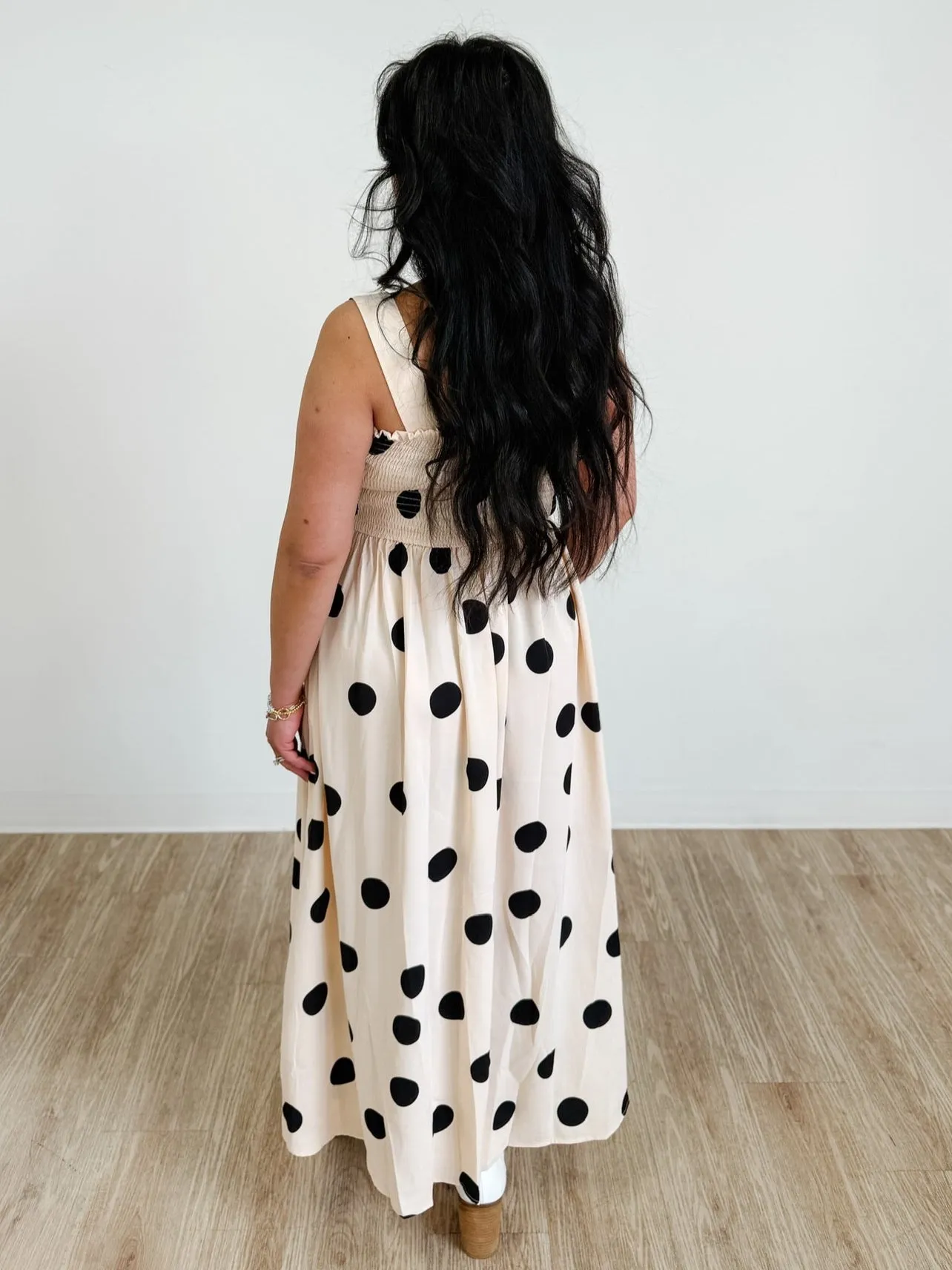 Polka Dot Smocked Tank Dress