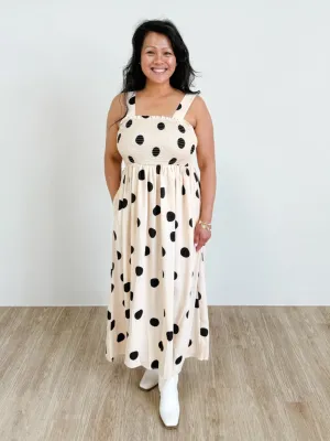 Polka Dot Smocked Tank Dress