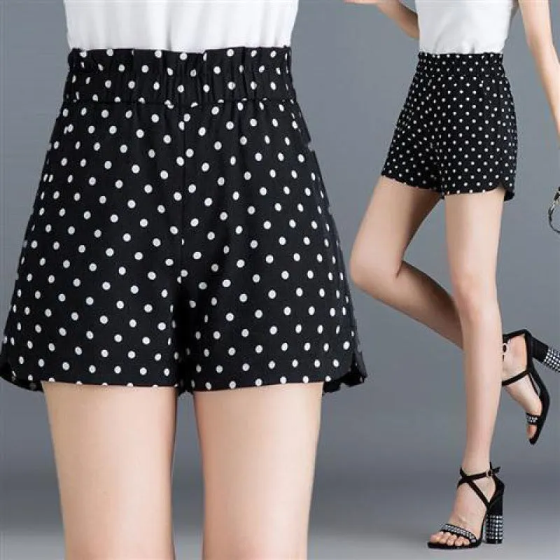 PolkaDot Breeze High-Waist Shorts