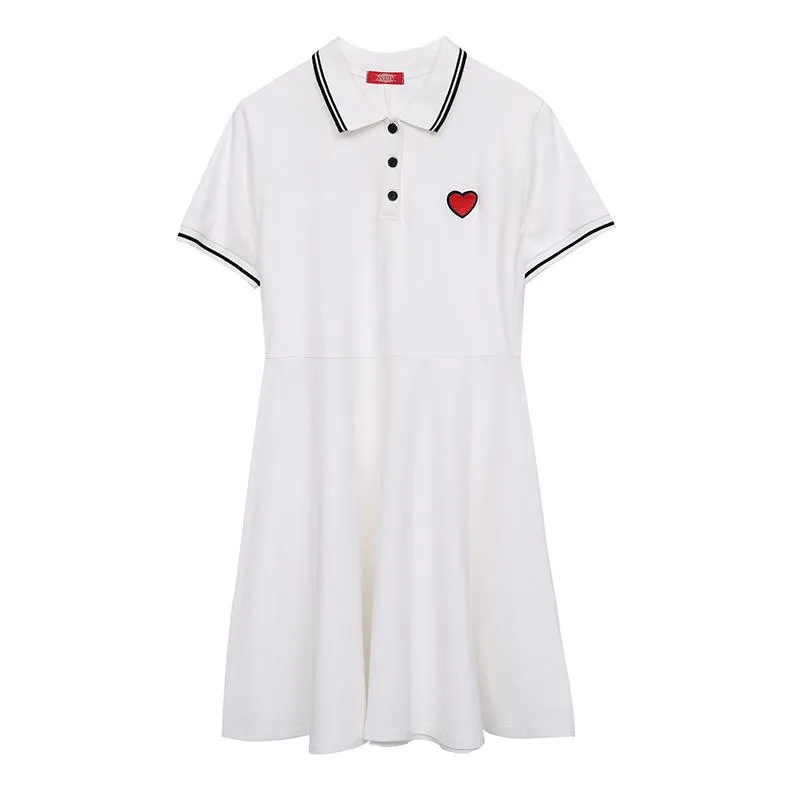 Polo Heart Embroidered Dress SD00384