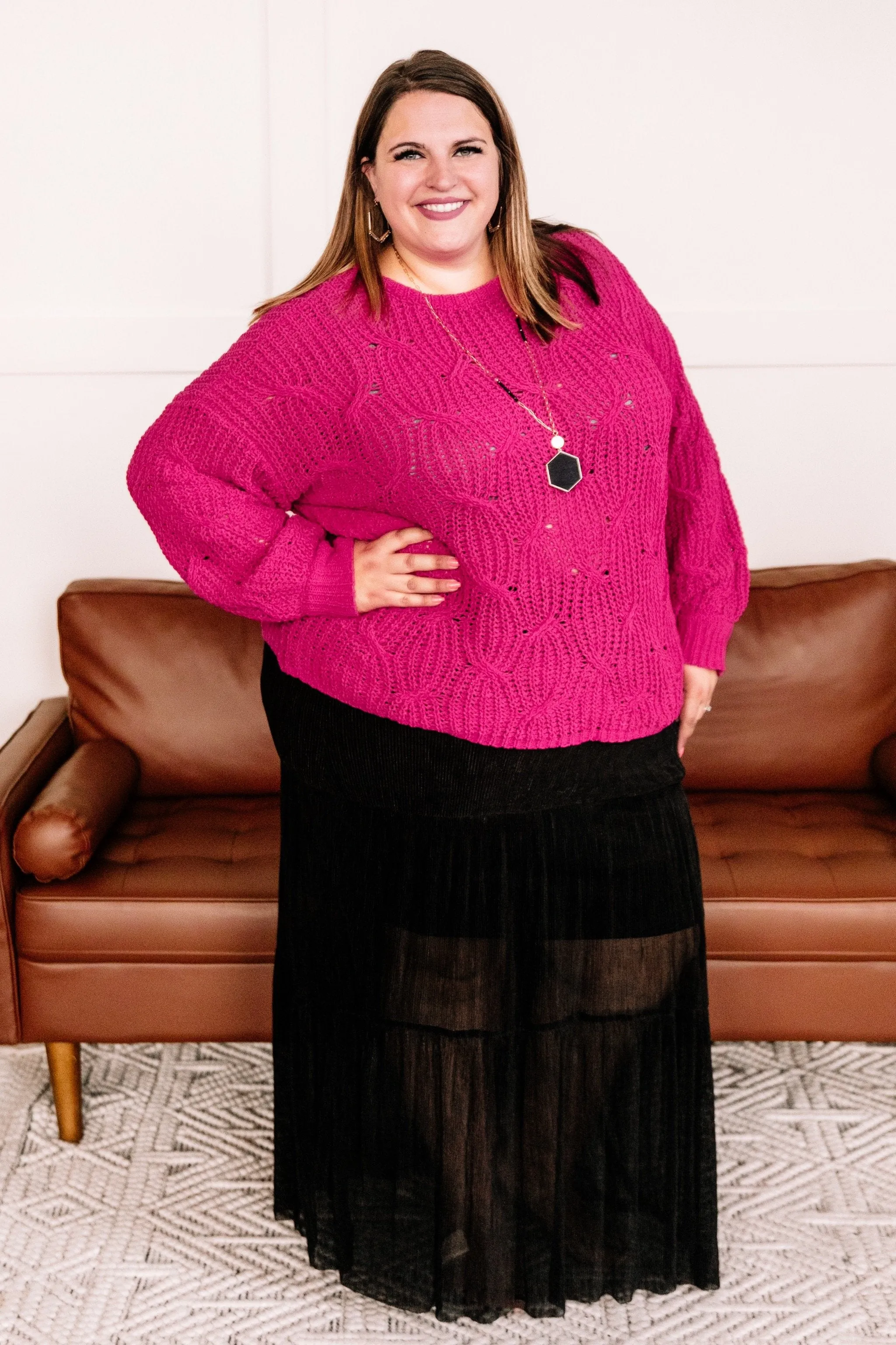 Pretty In Magenta Sweater