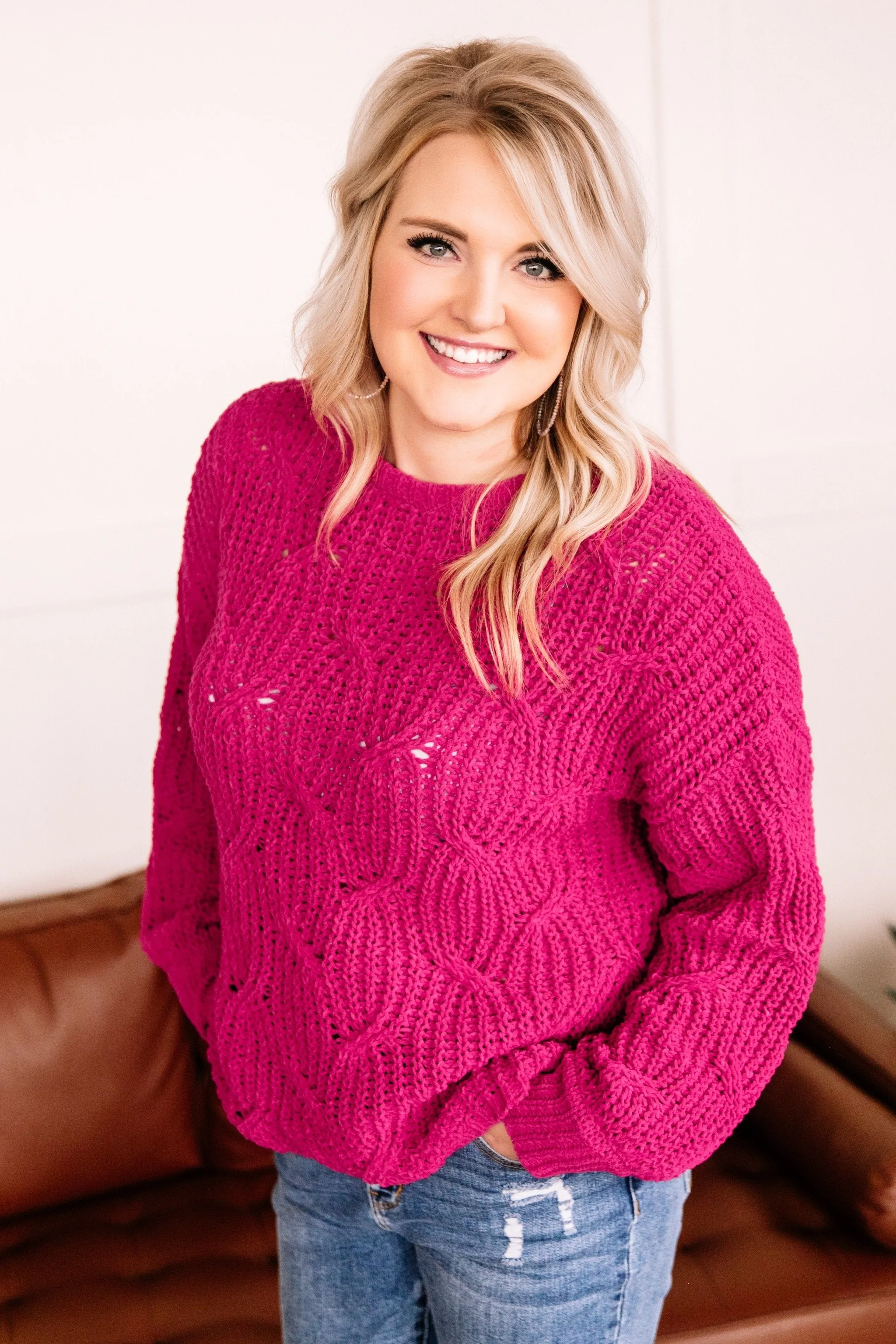 Pretty In Magenta Sweater
