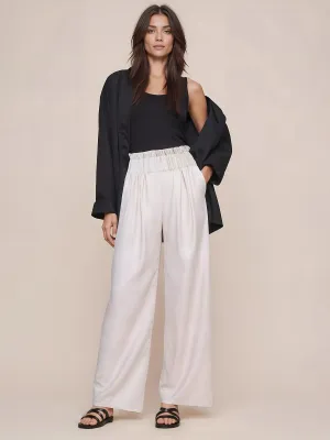 Pull On Satin Wide Leg Pants