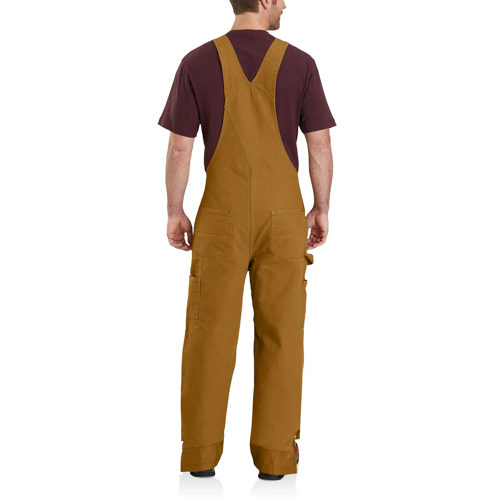 Quilt Lined Washed Duck Bib Overalls