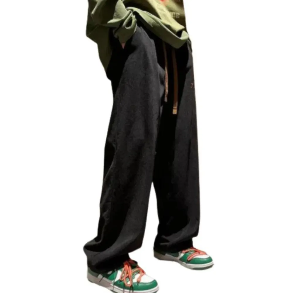 "Solid Color Drawstring" Sweatpants