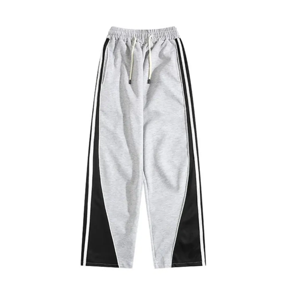 "Versatile Contrast Color Straight Leg" Sweatpants