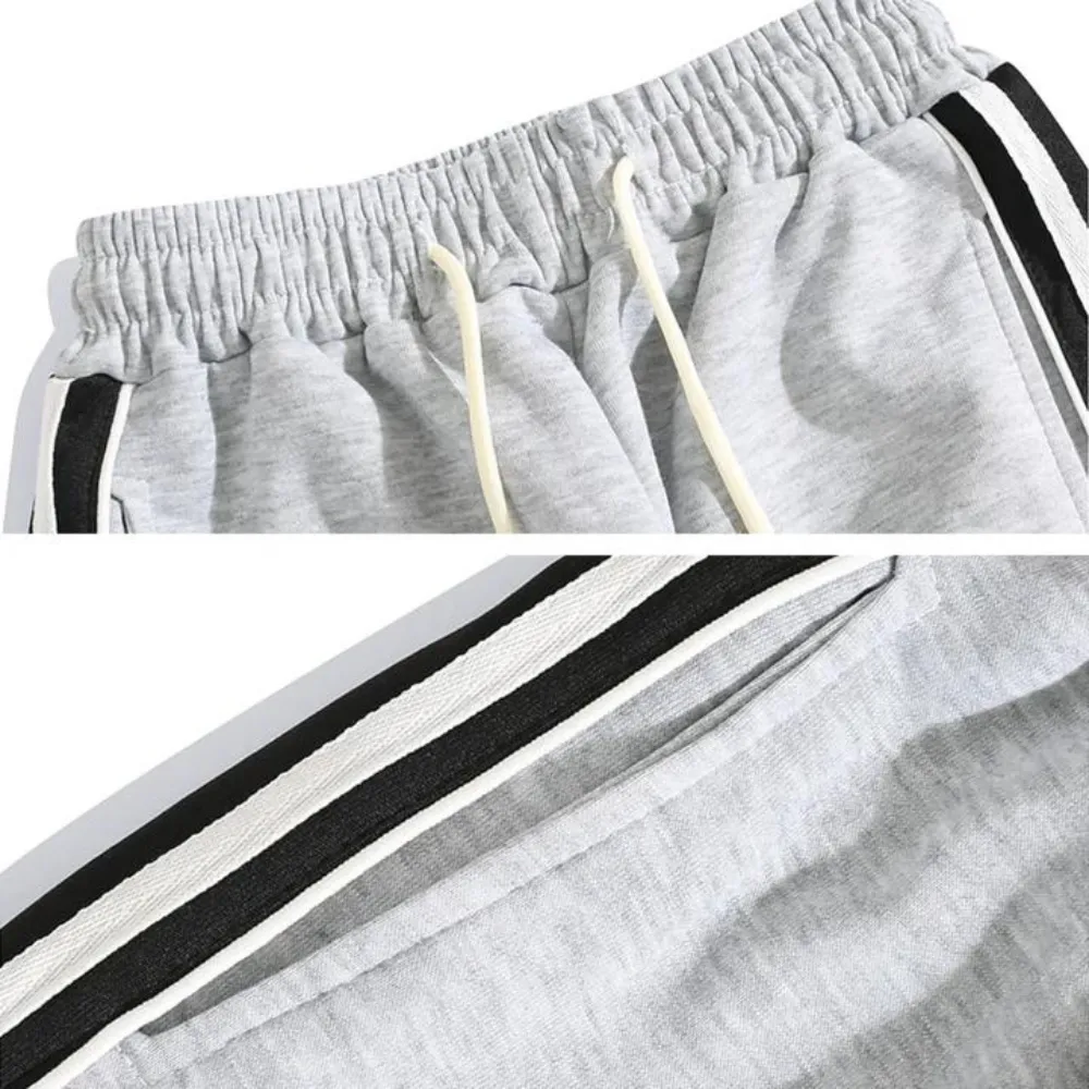 "Versatile Contrast Color Straight Leg" Sweatpants