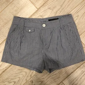 Rag &amp; Bone Blue and White Pinstripe Shorts