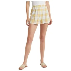 rag &amp; bone Ivy Plaid High Waist Cotton ShortsSize 10 YELLOW PLAID NWT