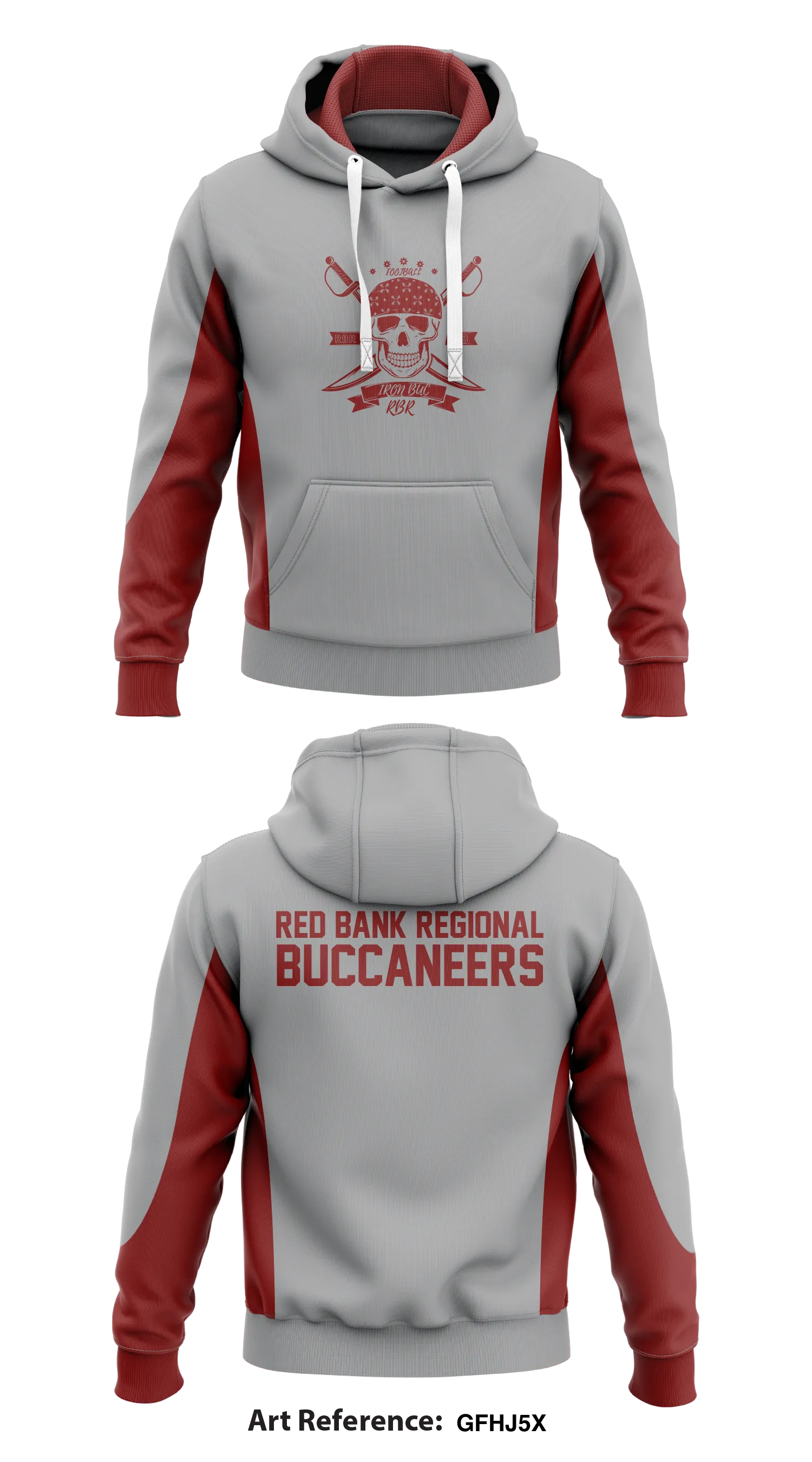 Red Bank Regional Buccaneers Store 1  Core Men's Hooded Performance Sweatshirt - GFHj5x