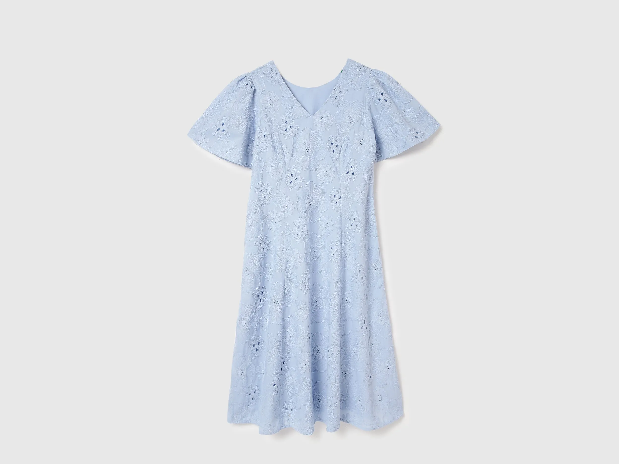 Regular Fit V-Neck Embroidered Dresses